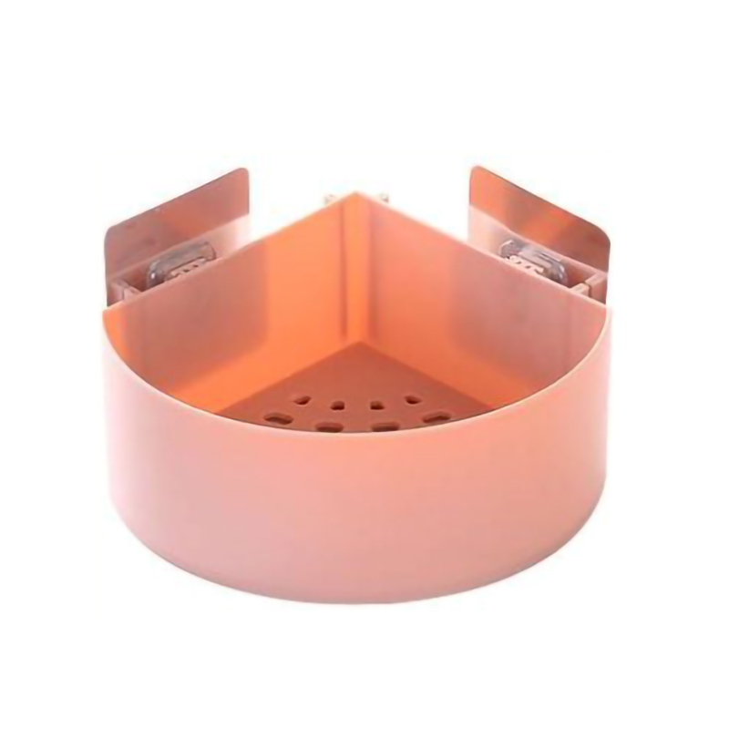 Étagère murale multifonction, coin à pression, en plastique, pour salle de bain, Drainage, rangement de douche: 08