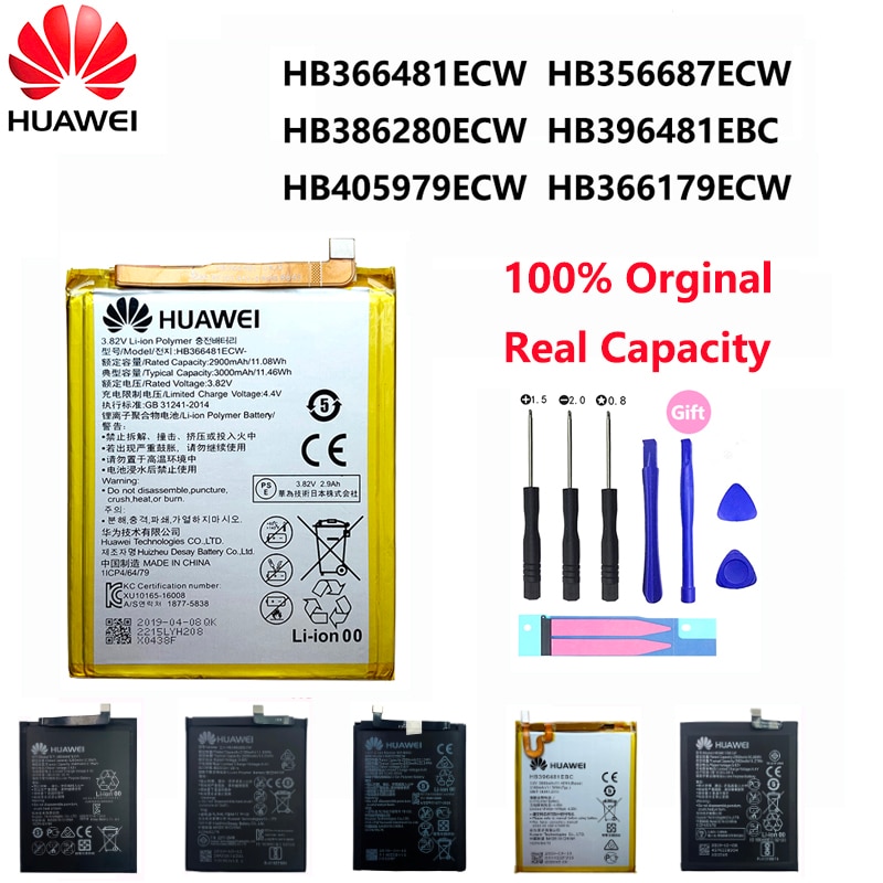 Originale Huawei P9 P10 P20 Honor 8 9 Lite 10 9i 5C Godere di Nova Compagno di 2 2i 3i 5A 5X 6S 7A 7X G7 Y7 G8 G10 Plus Pro SE Batteria Del Telefono