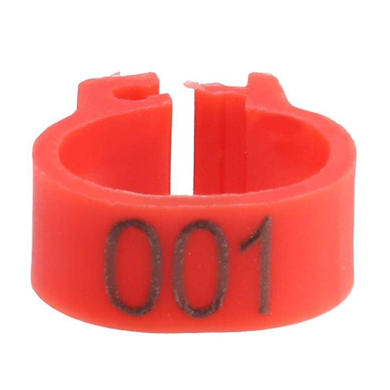100pcs Numbered Birds Leg Bands 8mm Poultry Leg Foot Rings for Chickens Doves Pigeons 001-100 E2S