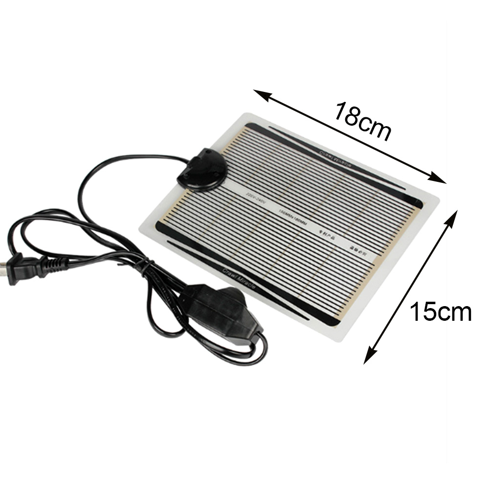 Terrarium gadów mata grzewcza wspinaczka zwierzę domowe ogrzewanie podkładka rozgrzewająca regulowany regulator temperatury inkubator mata dla żółwia jaszczurka węża: 5W