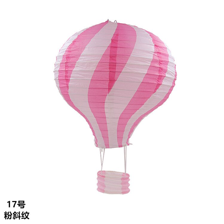 12 '' 30cm vita regnbåge luftballongpapper lykta barn bröllop dekoration barns sovrum hängande födelsedagsfest dekoration: Rosa twill