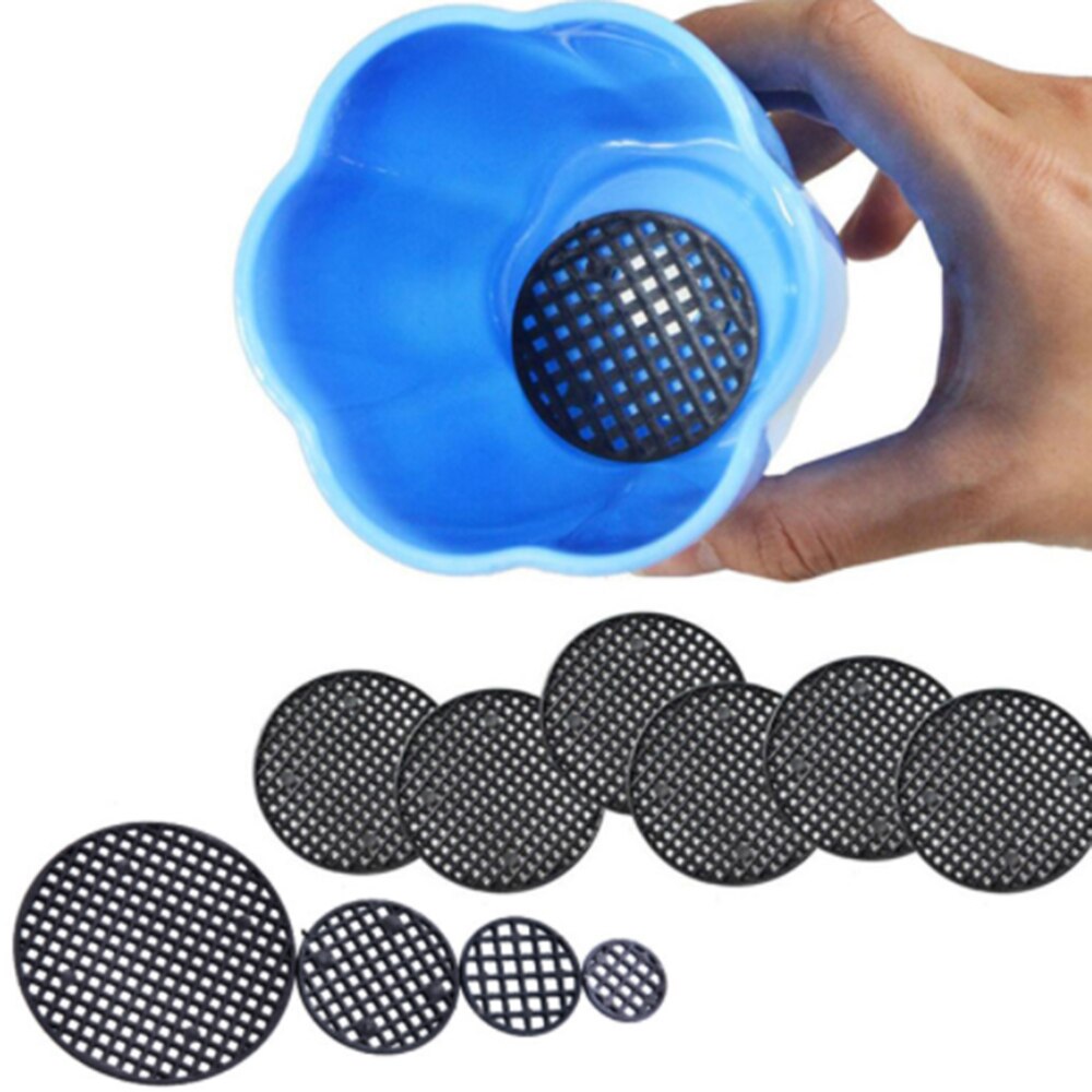 50pcs flowerpot mesh mat round garden drainage mesh screen to prevent soil loss