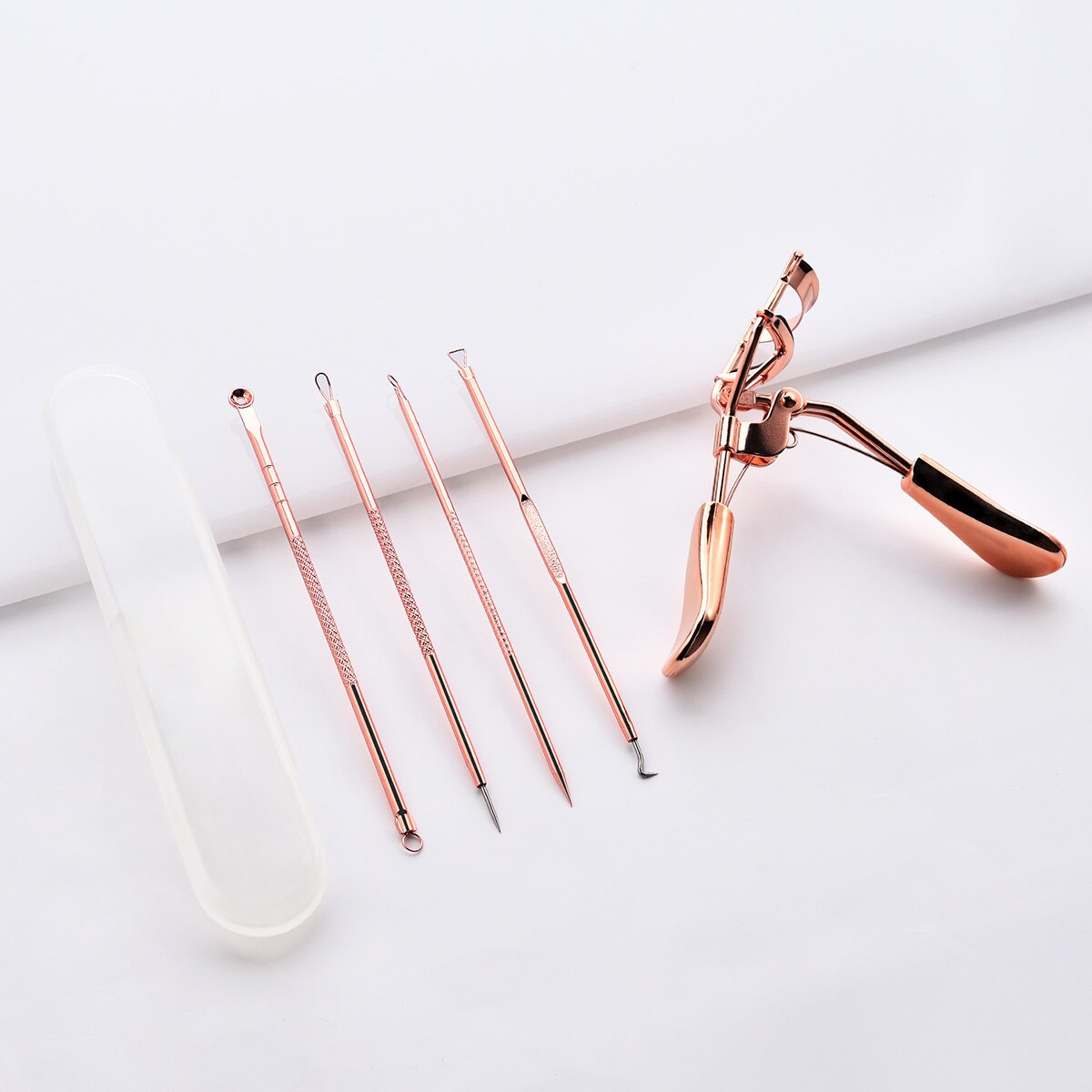 6PCS Stainless Steel Blackhead Remover Kit Comedone Extractor Tool Set For Facial Zit Popping Anti-Microbial Double-Side Treatme