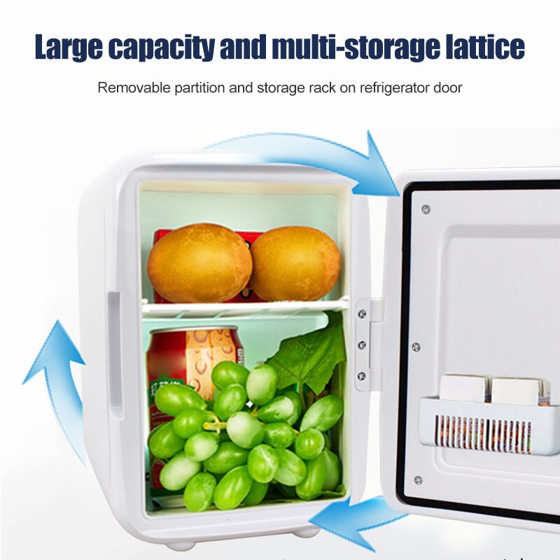 Newest Mini 4L Fridge Makeup Refrigerators Dual-Use for Home Room Car Small refrigerator