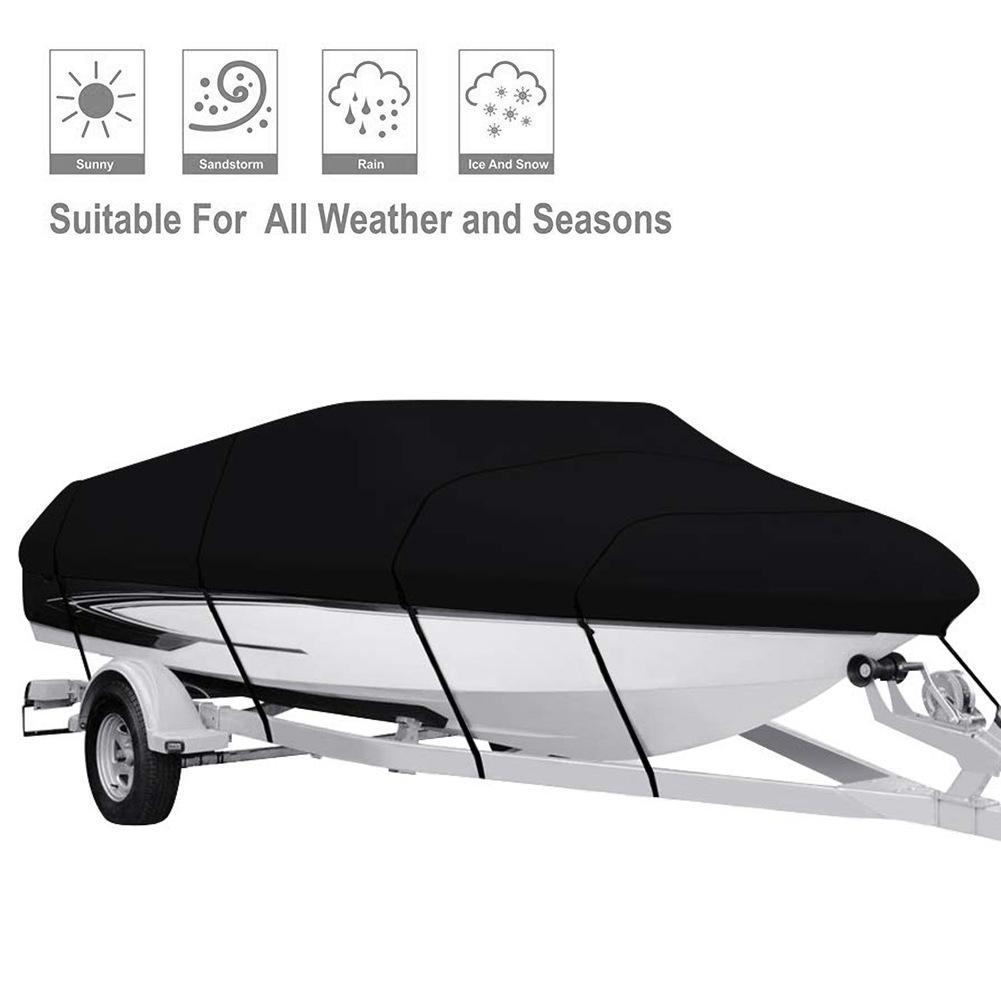 Waterproof 210D Boat Cover Yacht Cover UV Protection Infrared V-shaped Blue Boat Covers Fishing Ski Covers