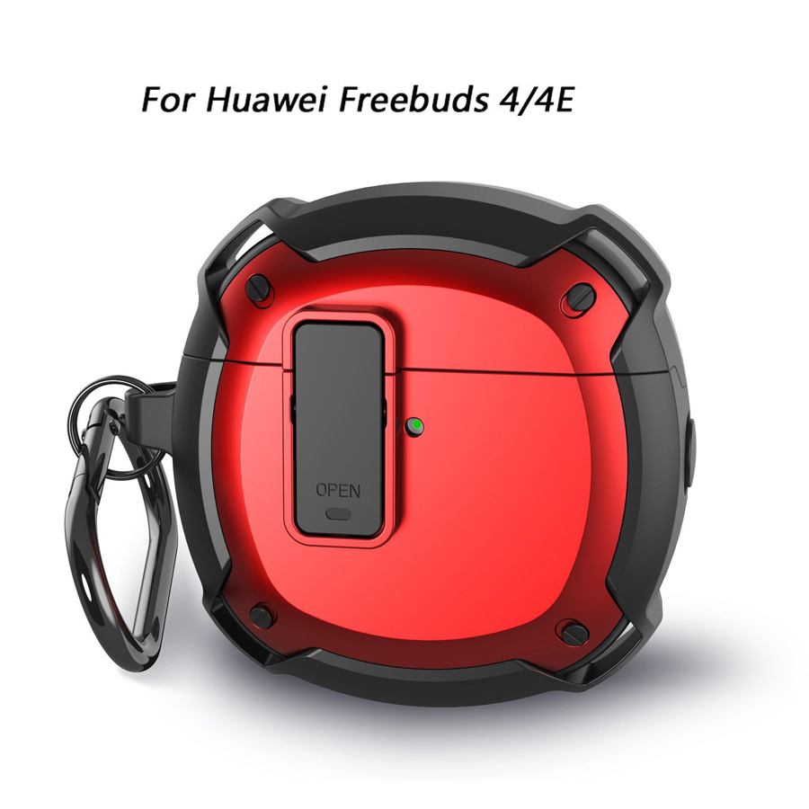 For Huawei Freebuds 4 Case Shockproof Earphone Protection Cover Shell Case For Huawei Free Buds 4E Charging Box With Hook