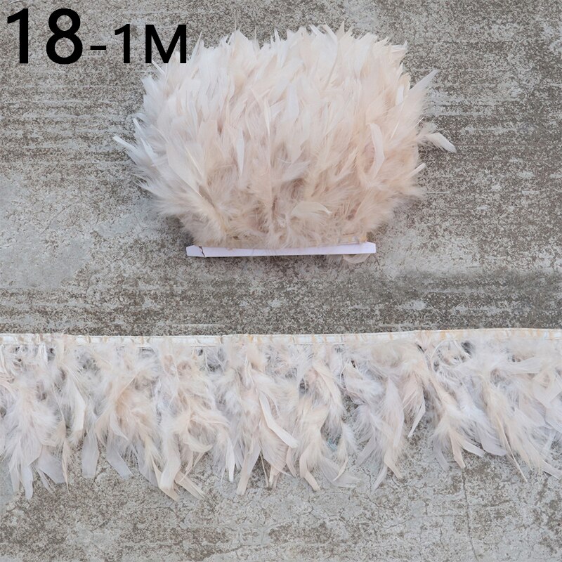 Ruban de plumes doux sans perte, 1m, 20 couleurs, bricolage artisanat jupe robe vêtements chaussures décoration couture bijoux accessoires: 18