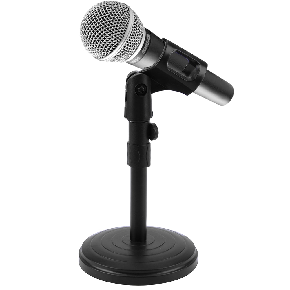 Foldable Desk Table Microphone Clip Table Stand Mic Tripod Adjustable Holder Strong Stable Microphone Trepied Holders with Clips
