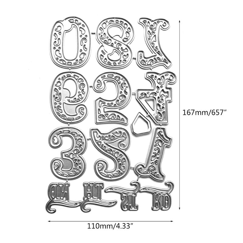 E8BD Carbon Steel Cartoon Math Numbers Cutting Die Embossing Stencil Template Mold DIY Paper Art Craft Scrapbook Bookmark Card