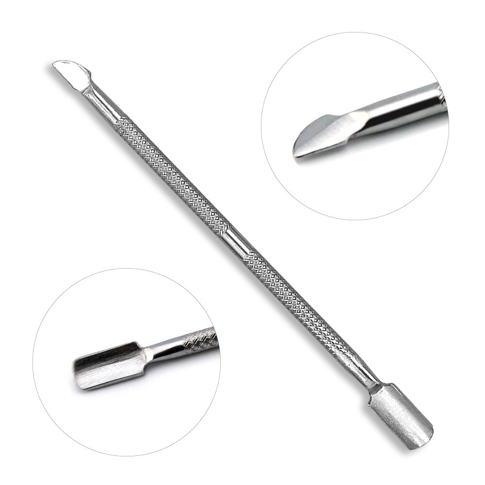 KADS 1pieza Empujador Levantador de Cutículas Cutícula Removedor de gancho delgado de Acero Inoxidable de color mágico como muestra la imagen 8 estilo Arco Iris tungsteno acero uñas herramientas cutícula Pusher: 7