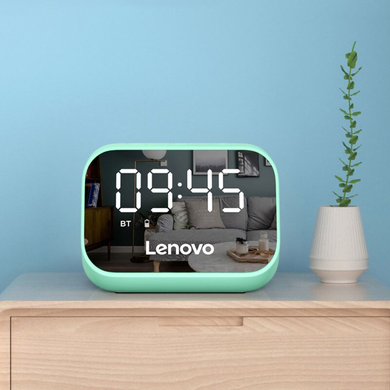 Lenovo Smart Clock Bluetooth Speaker Subwoofer Stereo Player LED Digital Smart Alarm Clock Bedroom Bedside Wake Up Clock