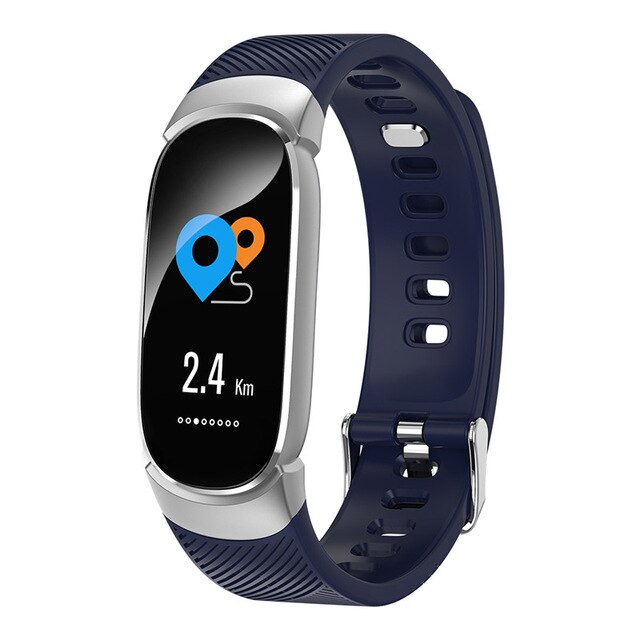IP68 Waterproof Smart Watch Women Heart Rate Monitor Men Fitness Smart Bracelet Tracker Sport Smartwatch For Android IOS+Box: Blue