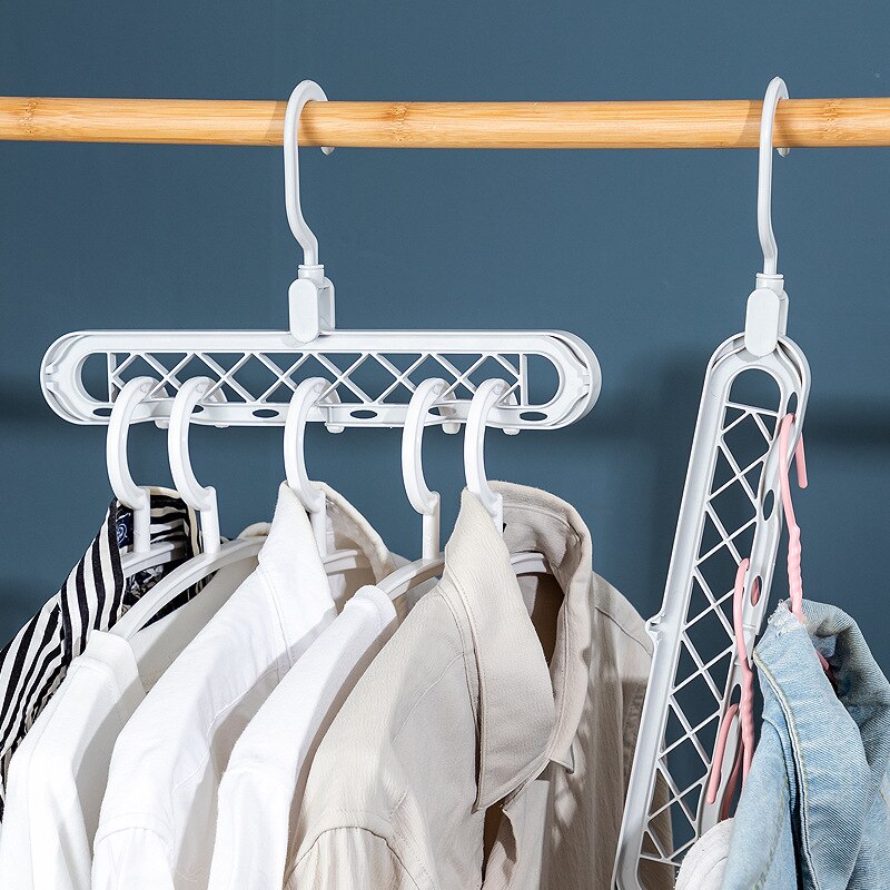 9 trous cintres placard organisateur gain de place étendoir multi-fonction pliant vêtements étendoir rangement organisateur