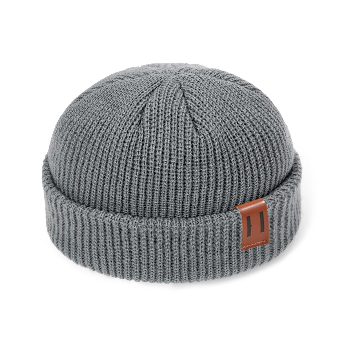 Dames meisjes wintermutsen gebreide wintermutsen skullies halve meloen mutsen heren warme mutsen unisex gorras: Grijs