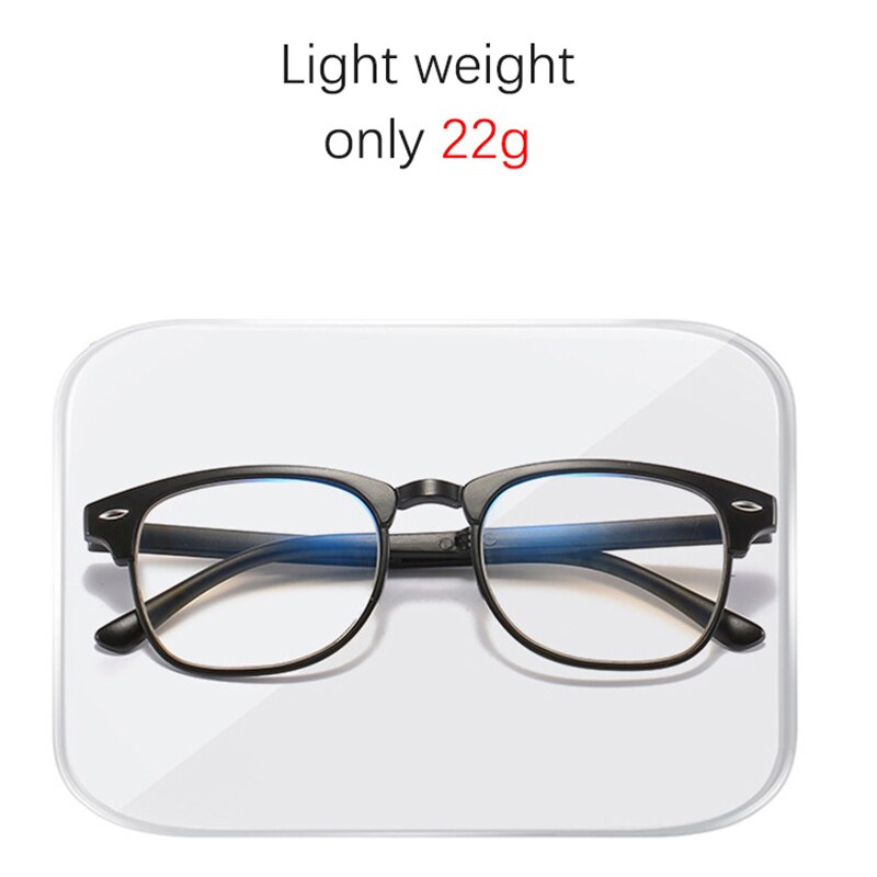 Lichtgewicht Opvouwbare Leesbril Mannen Vrouwen Antifatigue Anti-Blue Ray Draagbare Verziend Glazen Zwarte Grote Frame Met Case