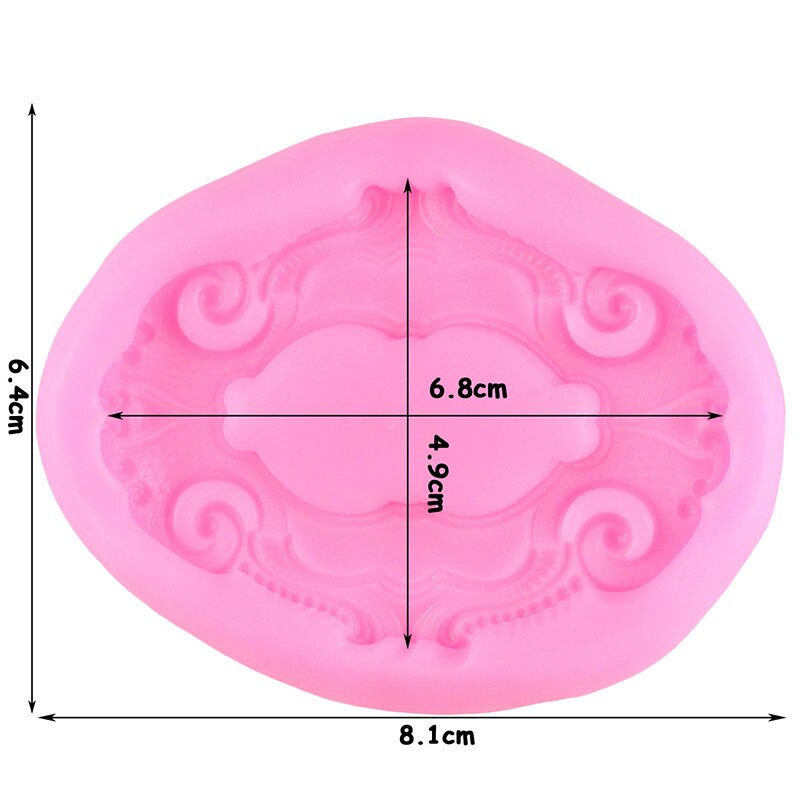 Spiegel Frame Siliconen Mal, Fondant Mold Wedding Cake Decorating Mold