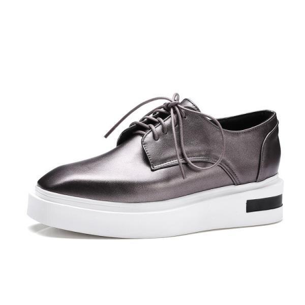 MICIFA Scarpe Basse Donna Con Tacco 3,5 Cm, Punta Tonda, Cinturino Elastico Alla Caviglia, Eleganti E Comode, Beige
