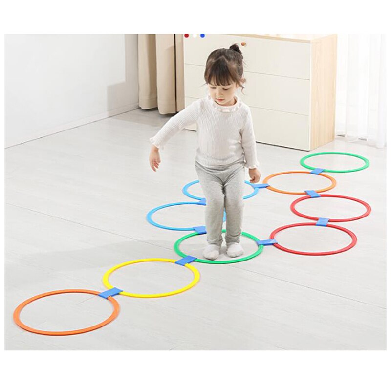 10st Hopscotch Reifen ringetjes Werfen Sensorischen Spielen Ich bin Freien Spaß Sport Spielzeug freundlicher Kinderen Spelen iets interessants