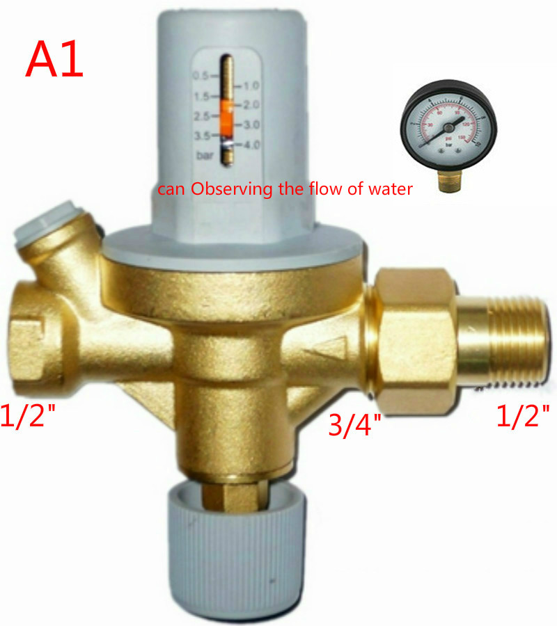Automatic Filling water valve Observing the flow of water Filling water valve with pressure gauge Pressure reducing valve