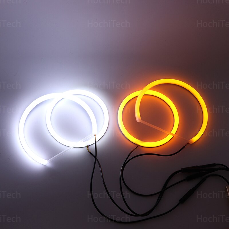 LED SMD Cotton Light Switchback Angel Eye Halo Ring DRL Kit for BMW E66 E65 Facelift 750I 760i 750Li 760Li 2006 2007