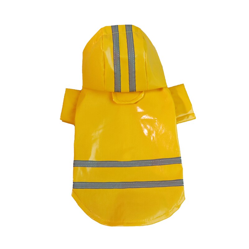 Dog PU Raincoat Outdoor Puppy Pet Rain Coat Waterproof Jackets Overall For Small Dogs Cats Pets Yorkies Chihuahua Teddy Clothes: Yellow / L