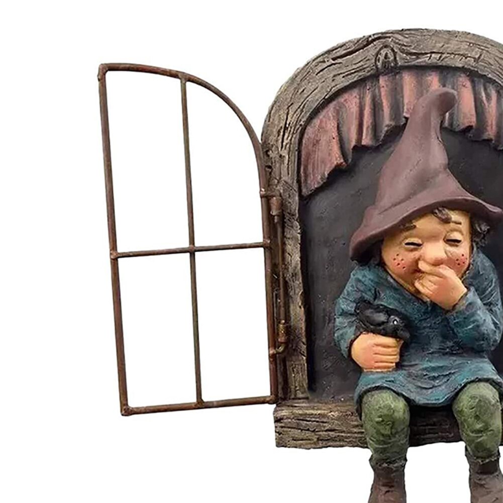 thumbnail image 2 of Resin Fishing Gnome Garden Statue – Multicolor Lawn Sculpture, Indoor/Outdoor Decor, Unbranded 2 of 5