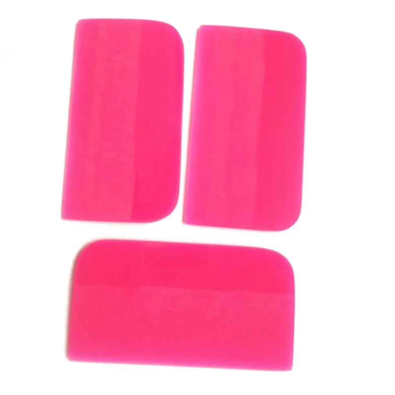 Pink Scraper Soft Rubber Squeegee Tint Tools Glass Water Wiper Car Styling Tool