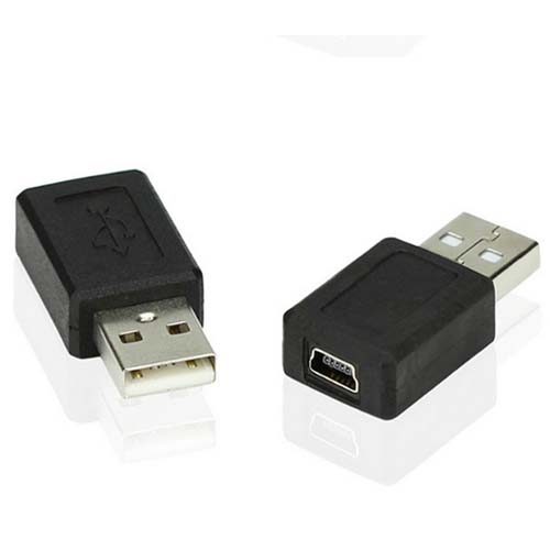 mini usb b 5 pins female jack to usb a 2.0 male connector adapter M/F 1pcs
