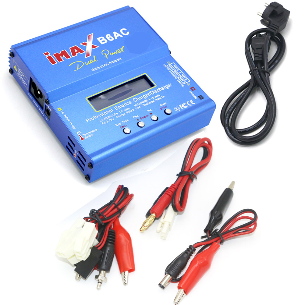 Imax B6 AC RC chargeur 80W B6AC 6A chargeur d'équilibre écran LCD numérique Li-ion LiFe Nimh Nicd PB Lipo déchargeur de batterie: Bourgogne / PRISE AMÉRICAINE