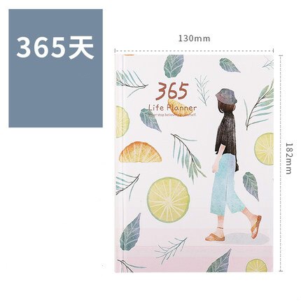 A6 Cute Girl Coloring Notebook Portable Illustration Weekly Planner Notepad Travelers Journal Diary Notebook: TYPE F