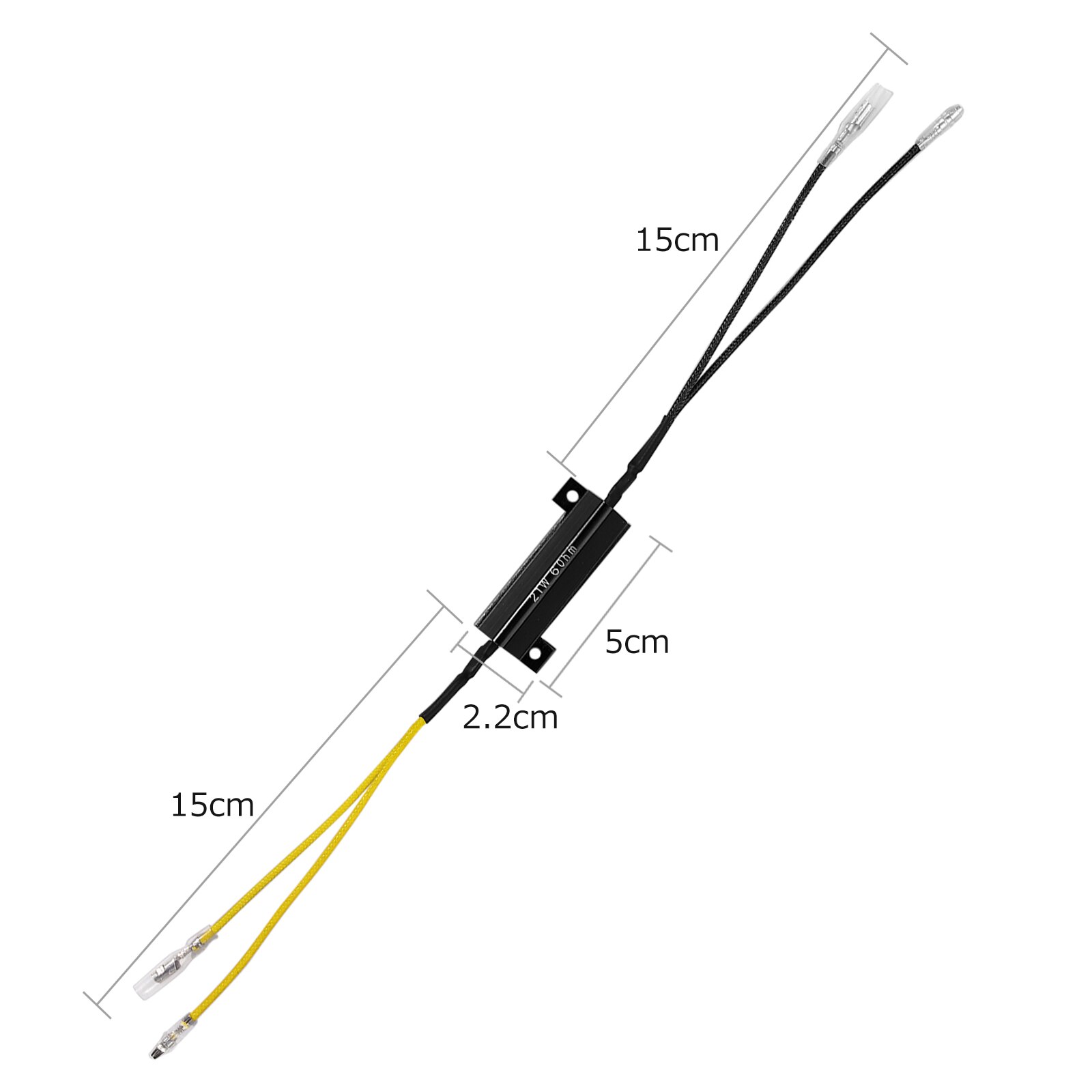 Justech 4Pcs Aluminium LED Indicator Resistor 21W 6.0Ohm Turn Signal Indicator LED Load Resistor Flash Blinker For Motorcycle