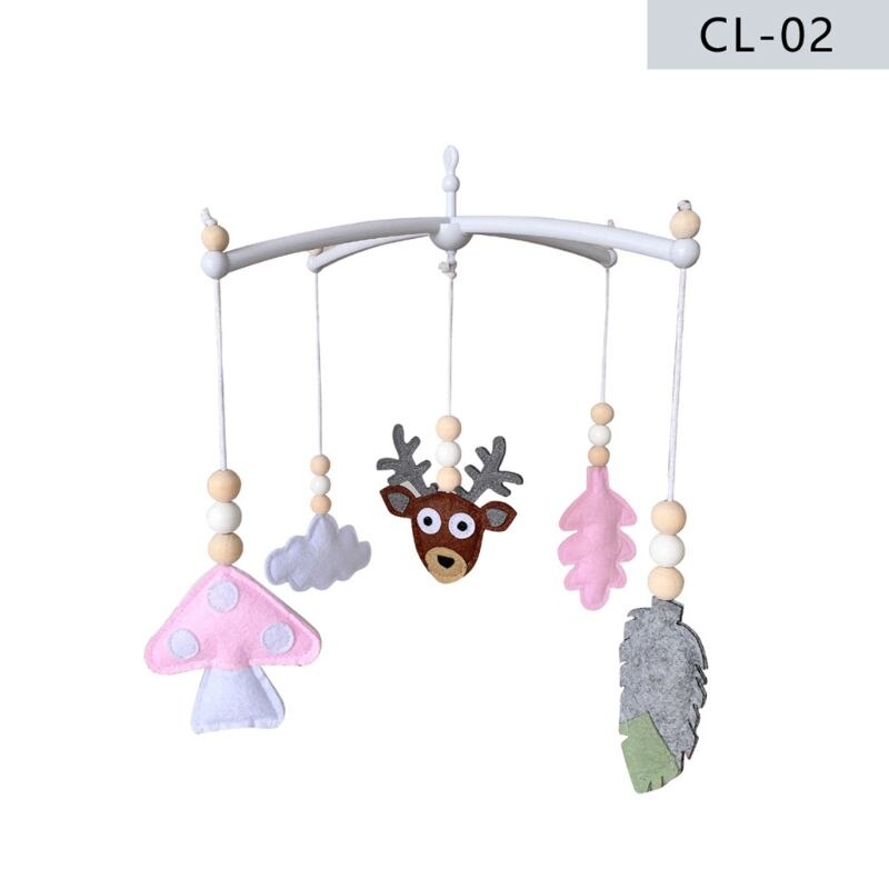 1 Set Nordic Baby Infant Felt Rattles Bed Bell Wind Chimes Toys Kids Children Room Hanging Decorations: 02