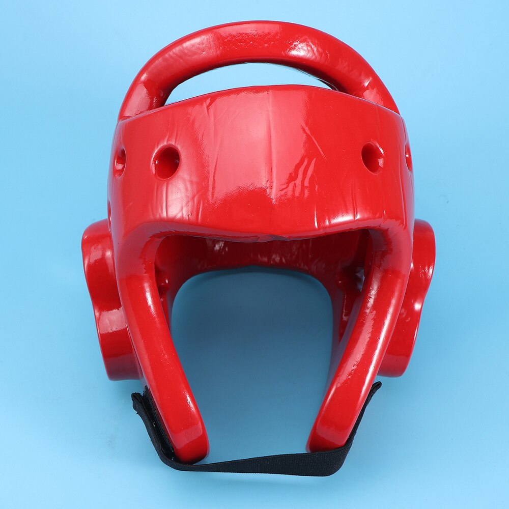 Kids Sparring Headgear EVA Taekwondo Helmet Shock Absorbant Kickboxing Player Air Vented Head Shield - Size XS (Red)