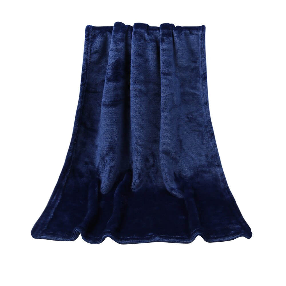 45*65CM Solid Soft Throw Kids Blanket Warm Coral Plaid Blankets Flannel Nordic Sofa Bed Living Room Blanket Decorative