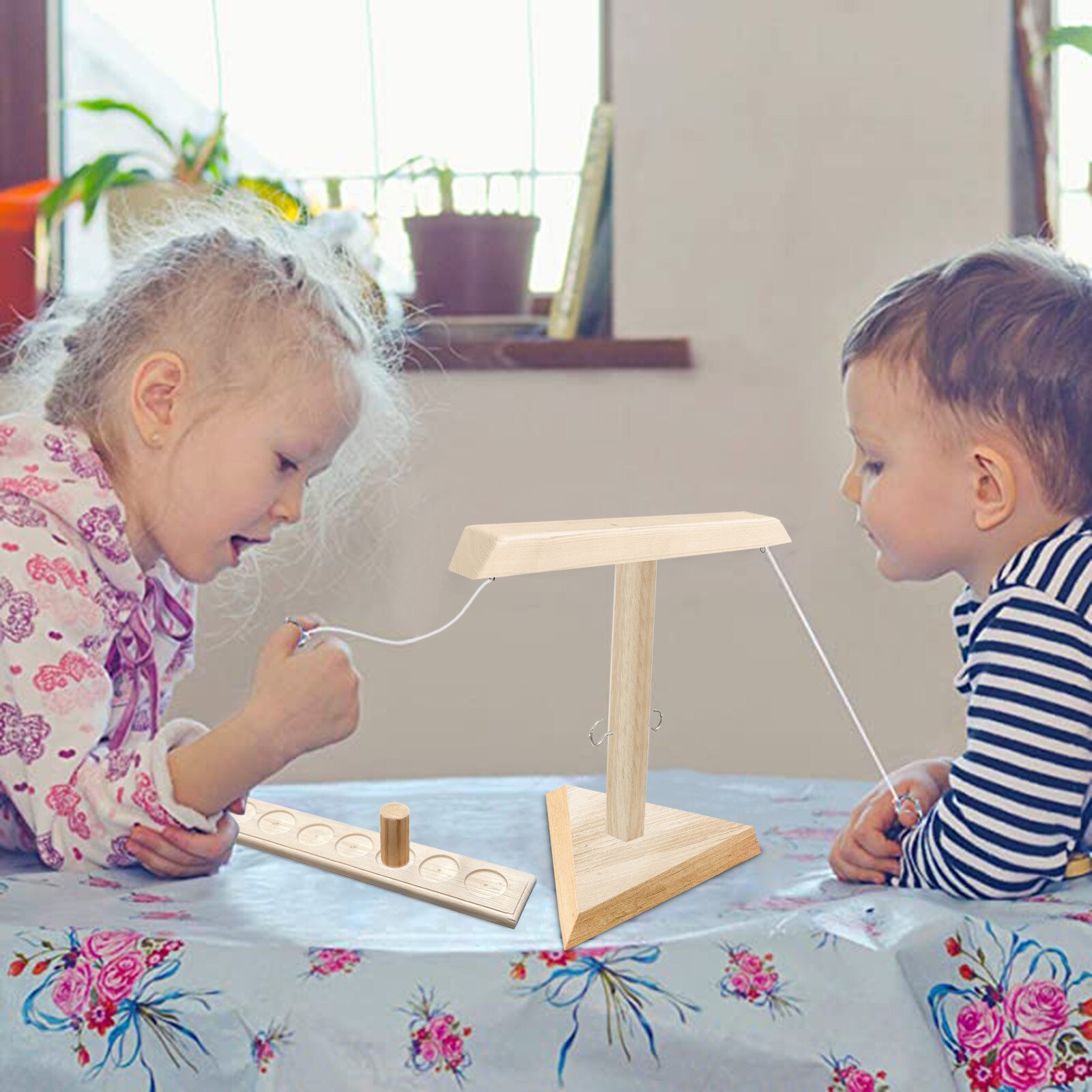 Ring Toss Game Handmade Wooden Ring Toss Hooks Fast-paced Interactive Game For Bars Home Ring Toss Party Games