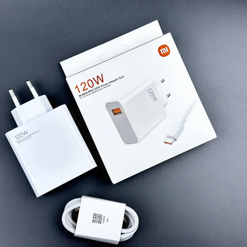 Xiaomi-Original EU Schnellladegerät 120 W Xiaomi 14 Ultra Ladegerät, Mi 14, Redmi Note 14, 13, 12 Pro Plus, 5G, Mi 13, 13T, 6A Kabel: IL