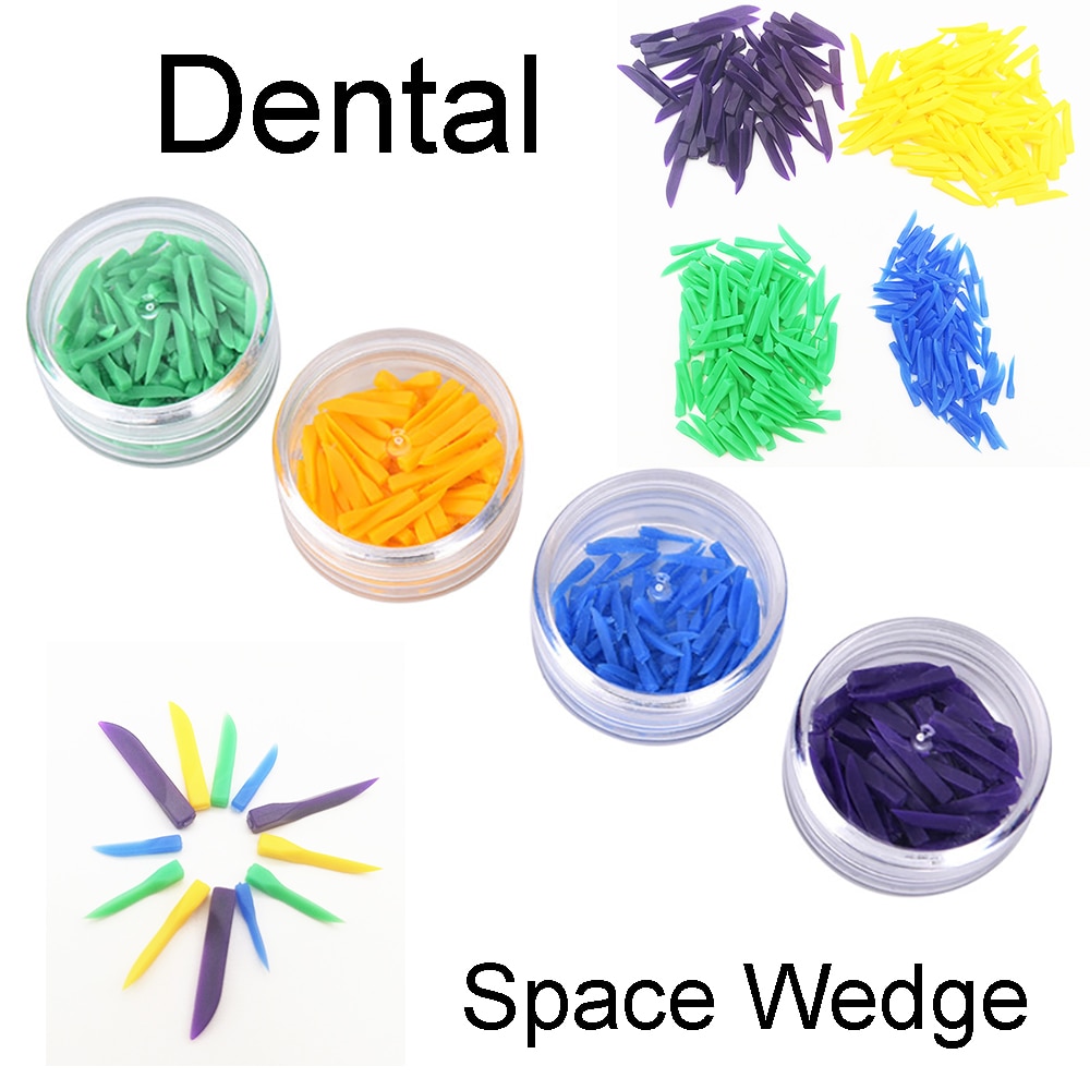 4 æsker/sæt engangs dentalmaterialer kiler plastik tandpleje laboratorieinstrument tandlægeværktøj tandspaltekile