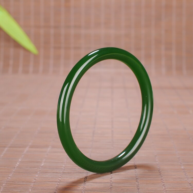 Bracelet rond en Jade vert chinois 54-66mm, bijoux à breloques, accessoires de , sculpté à la main, amulette, pour homme et femme