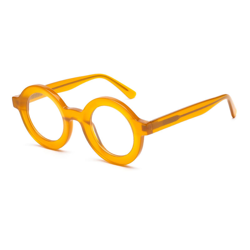 Acétate hommes Vintage rond lunettes optiques cadre lunettes optiques de luxe japonais à la main lunettes hommes: MULTI