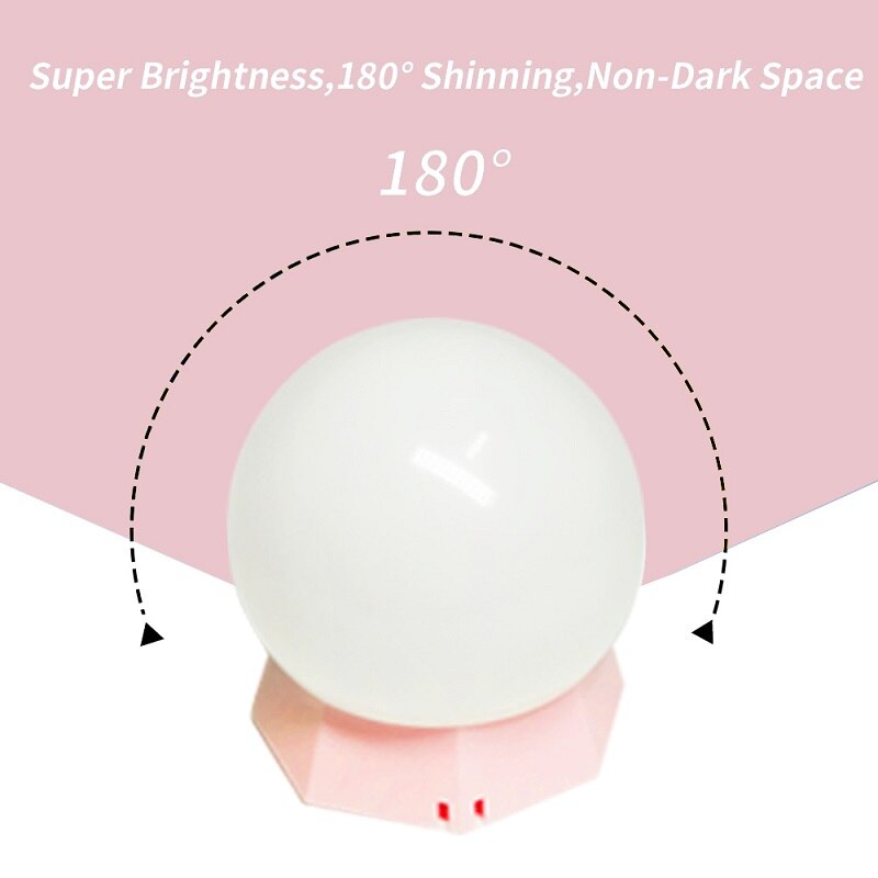 Bombilla LED para espejo de baño de Hollywood, 5V, luces Led para espejo de tocador, Kit de 6, 10 y 14 bombillas para tocador de maquillaje