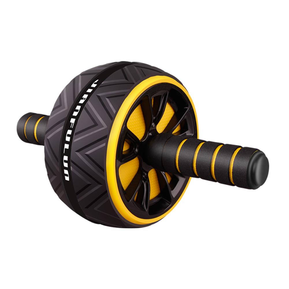 Rueda Abdominal de una sola rueda, equipo para ejercicio muscular, rodillo de Fitness para el hogar, gimnasio, rodillo de entrenamiento: YELLOW