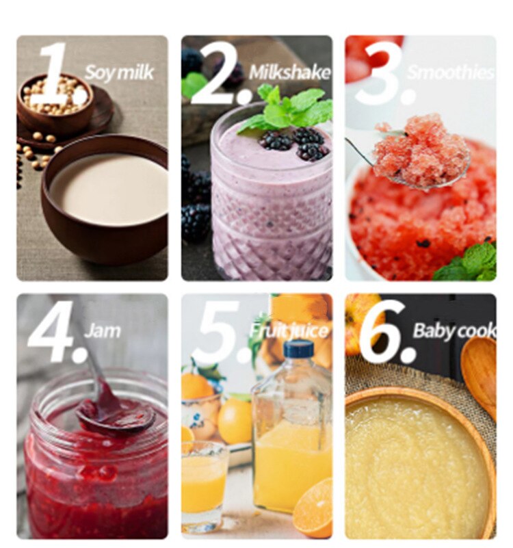 2L Automatic Touchpad Blender Mixer Juicer High Power Food Processor Ice Smoothies Fruit220V