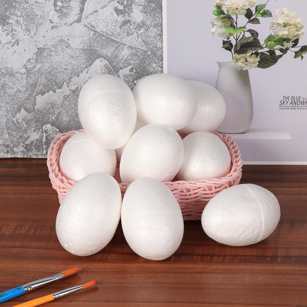 50pcs 6cm Durafoam Eggs Styrofoam DIY Easter Egg Crafts Eggs