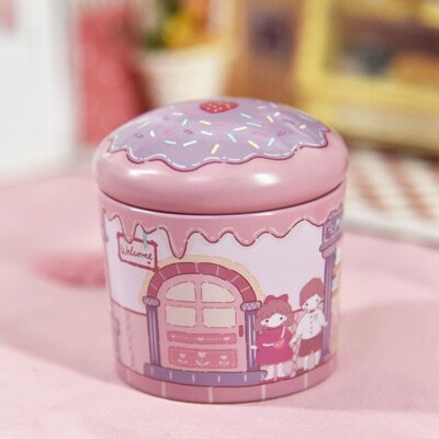 Caja de lata de almacenamiento en forma de pastel, de boda para dulces, decoración de de cumpleaños, pasteles de caramelo, 1 ud.: 03