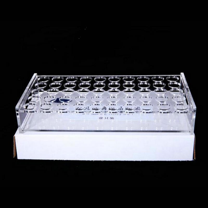 50Holes Lab Sample Bottle Rack Reagent Analytical Bottle Holder Perspex Chromatographic Bottle Rack For 2/3/5ml/10ml/20ml-60ml