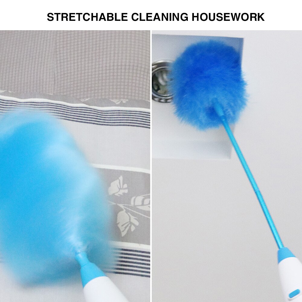 Electric Dust Cleaner 8 PCS Spin Feather Duster 360° Adjustable Dust Cleaning Brush Household Cleaning Tool Instant Duster