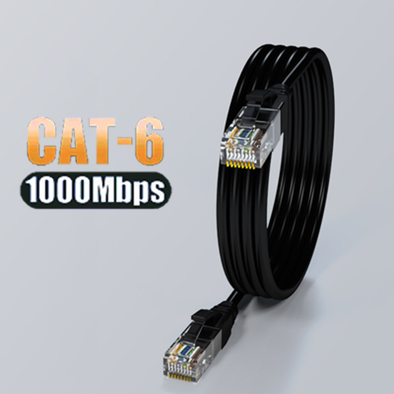 Ethernet Kabel Cat6 Lan Kabel Utp Cat 6 Rj 45 Netwerk Kabel 30M 50M 15M Patch Cord voor Laptop Router RJ45 20M Kat Netwerk Kabel: Black / 20m