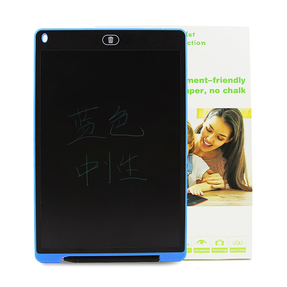 Mini Magnetic Blackboard Board 12 Inch Electronic Chalkboard for Kids LCD Writing Notebook Flipchart Drawing Flip Chart Tablet