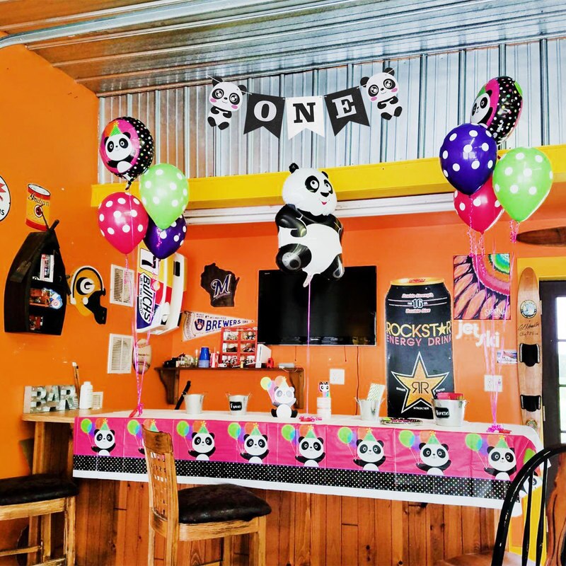 Cute Panda Theme First Birthday Boy Party Non-woven Fabric Birthday Banner Garland Party Supplies Birthday Party Decoration