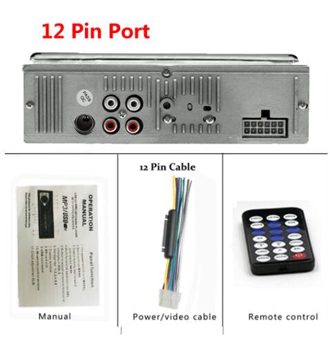 Bluetooth autoradio autoradio fm aux-ingang ontvanger sd usb jsd -520 in- 12v 1 din  mp3 multimediaspeler: 12 pinnen